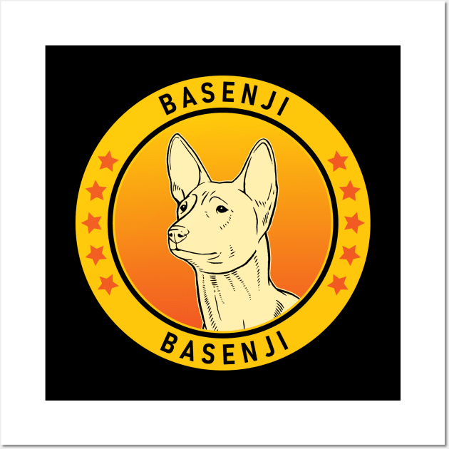 Basenji Dog Portrait Wall Art by millersye